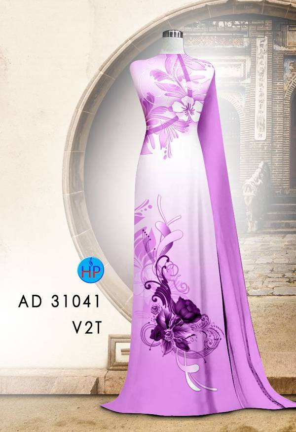 Vải Áo Dài Hoa In 3D AD 31041 39